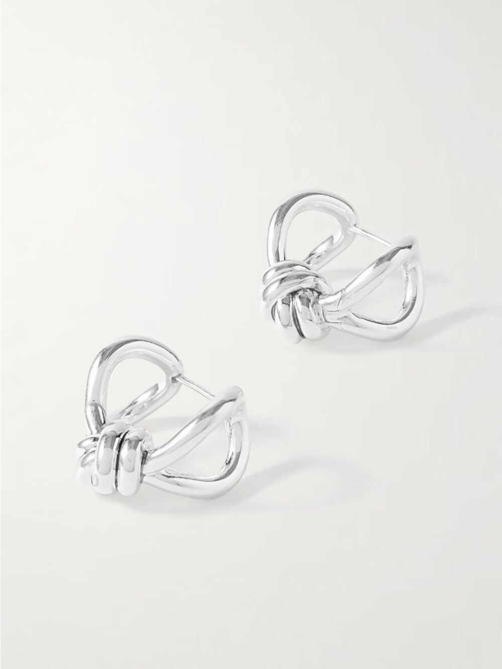 Bottega Veneta Hoop Earrings in Silver
